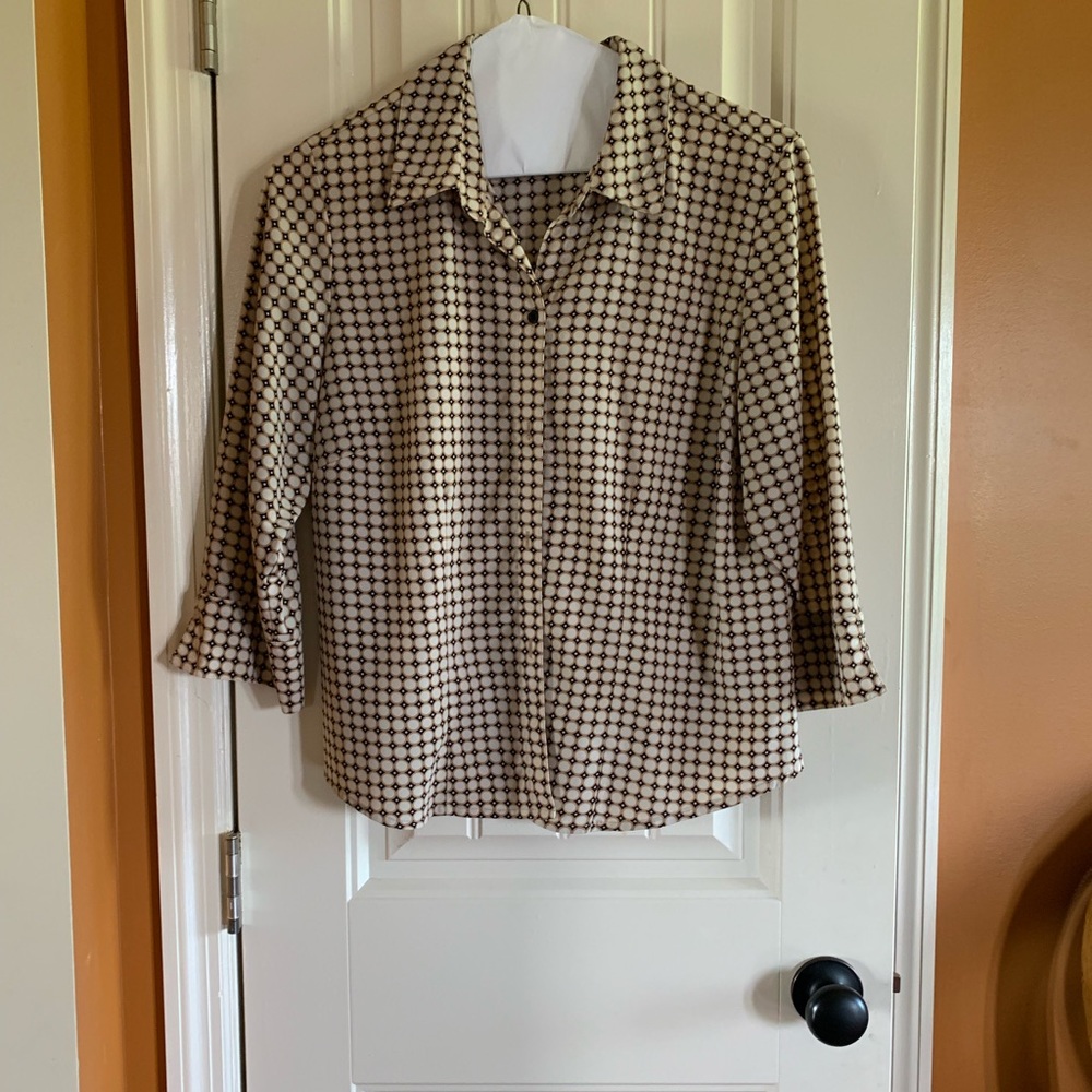 Notations button down blouse